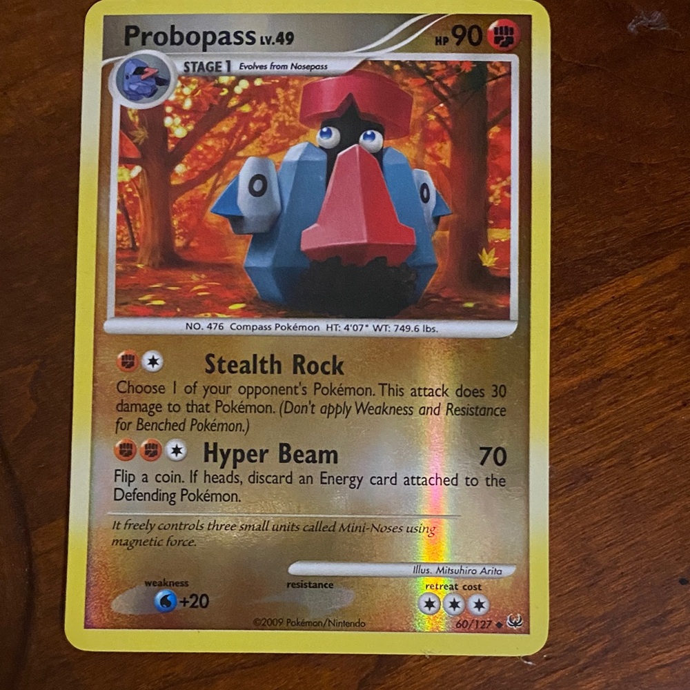 Pokemon Probopass Card - Red, Blue, Yellow